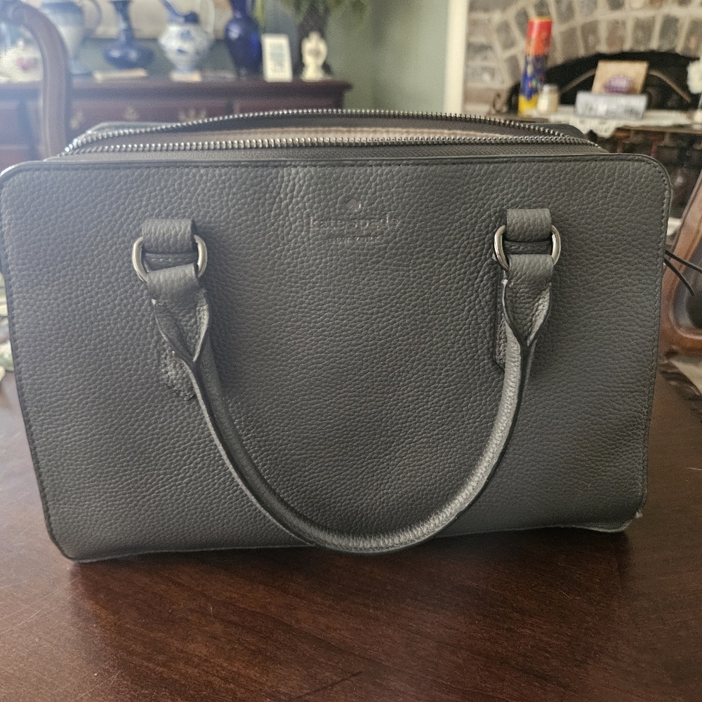 Kate Spade Gray Leather Bag/tote Womens Bag